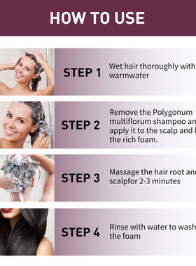Polygonum Multiflorum Shampoo Soap To Restore Natural Hair C
