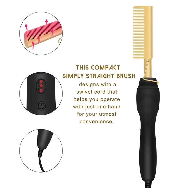 Professional Electric Ceramic Ionic Hair Straighten Straight - 图2