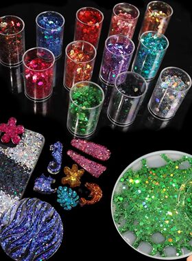 12 Colors Holographic Chunky Glitter Assorted 3mm Star Shape