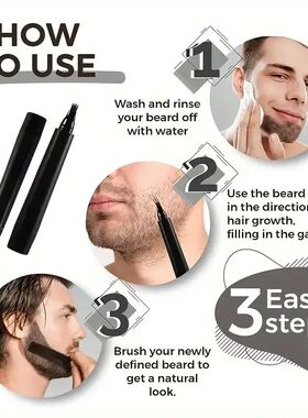 Hot Sale Beard Filling Pen Kit Beard Enhancer Brush Beard Co