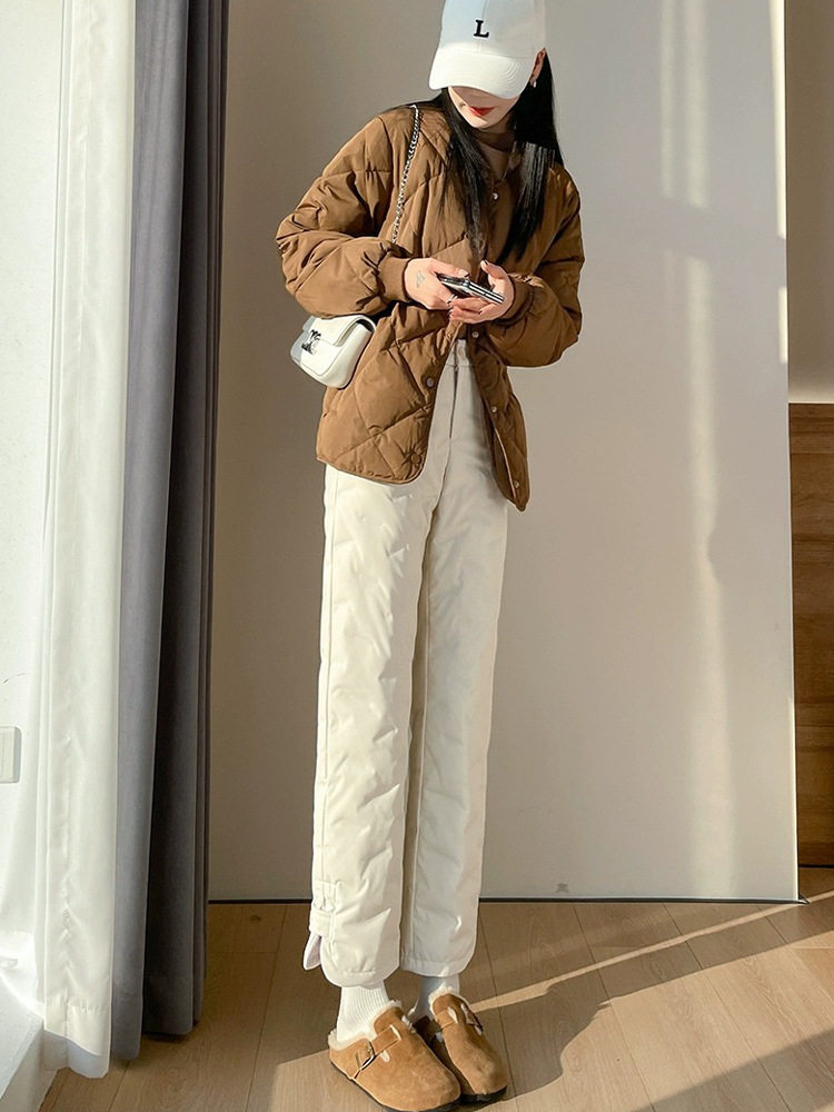 2026新款冬季加绒加厚保暖羽绒裤女宽松休闲百搭阔腿裤防风抗寒,淘宝优惠券,粉丝福利购,淘宝优惠卷