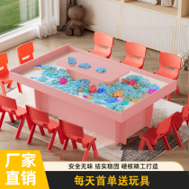 Children Building Blocks Sand Tray Table Mall Playground Handmade Table Training Institutions Play Sand Table Kindergarten Space Toy Table