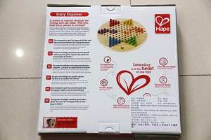 Hape 中国跳棋 儿童益智游戏棋 木质桌面六角跳跳棋游戏 E8327