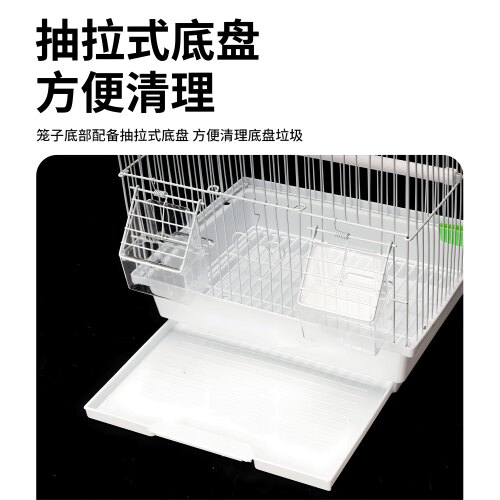 八哥珍珠鸟虎皮鹦鹉鸟笼子绣眼牡丹文鸟大号别墅小号鸟笼子观赏笼 - 图2