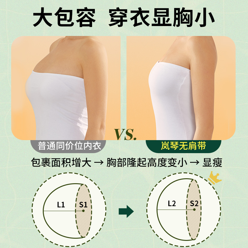 岚琴隐形大胸显小防滑防下垂胸贴 岚琴文胸