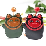 Вместительная и большая милая ключница, универсальные ключи от машины ручной работы, Южная Корея, из натуральной кожи