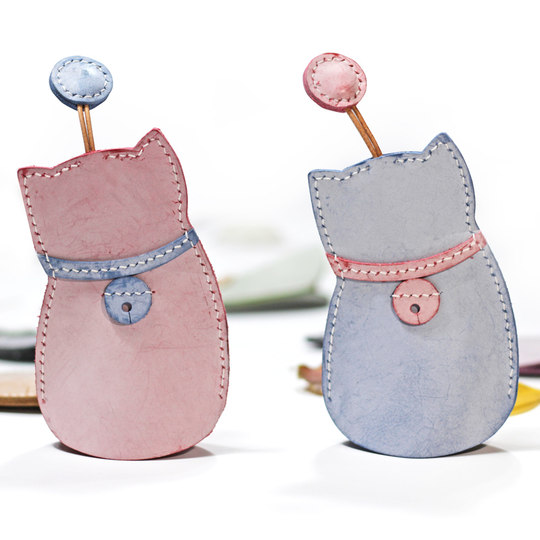 钥匙包女手工真皮通用抽拉式大容量汽车钥匙套收纳创意男简约家用