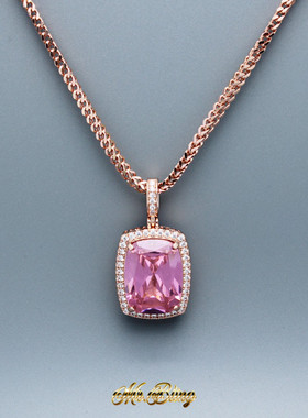 kingice宝石吊坠项链小鬼王琳凯