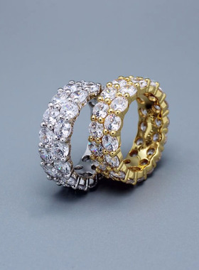 双排钻Eternity戒指男女同款