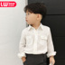 Áo trẻ em mùa thu 2019 áo trẻ em nam nhỏ trẻ em áo dài tay áo sơ mi trắng phiên bản Hàn Quốc của em bé thủy triều - Áo sơ mi áo sơ mi kiểu cho bé gái Áo sơ mi