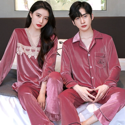 Демисезонная пижама для влюбленных, бархатное милое термобелье, комфортный комплект, 2021 года