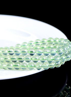 久雅水晶 天然7A级冰种葡萄石多圈手链 绿色葡萄石手串 厂家直销