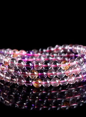 久雅水晶 天然7A级超七多圈手链 老矿超七佛珠手串 厂家直销