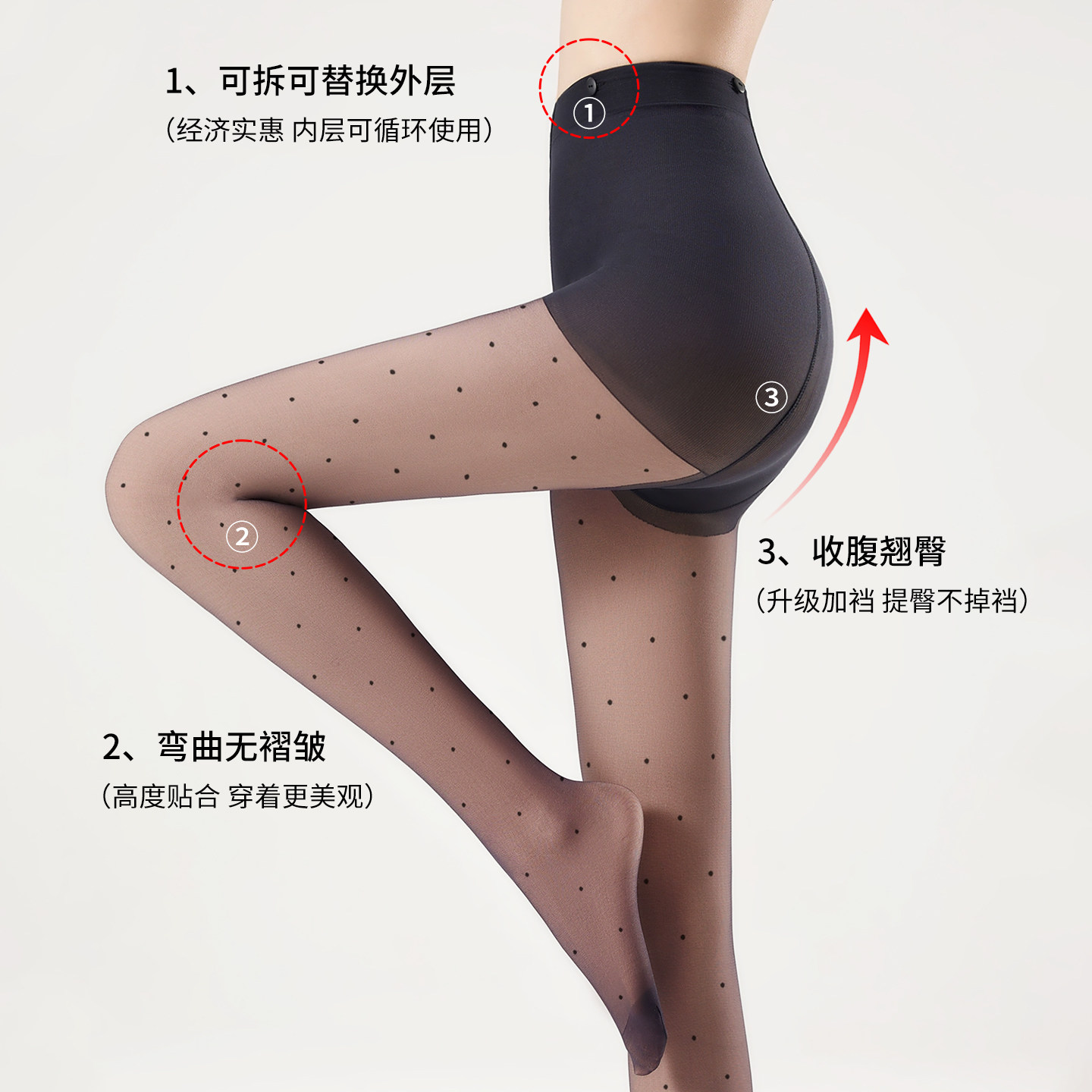 黑色波点丝袜加绒打底裤女秋冬黑透肤假透肉光腿神器黑丝袜连裤袜,淘宝优惠券,粉丝福利购,淘宝优惠卷