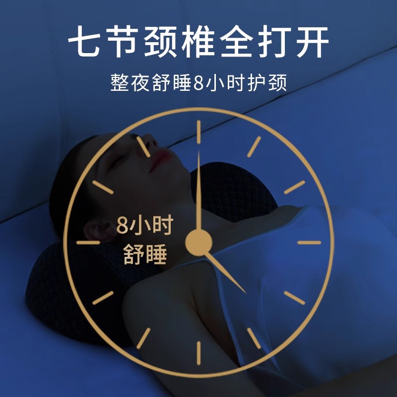 颈椎枕头助睡眠记忆棉富贵包反弓枕睡觉专用硬枕牵引曲度护颈枕 - 图3