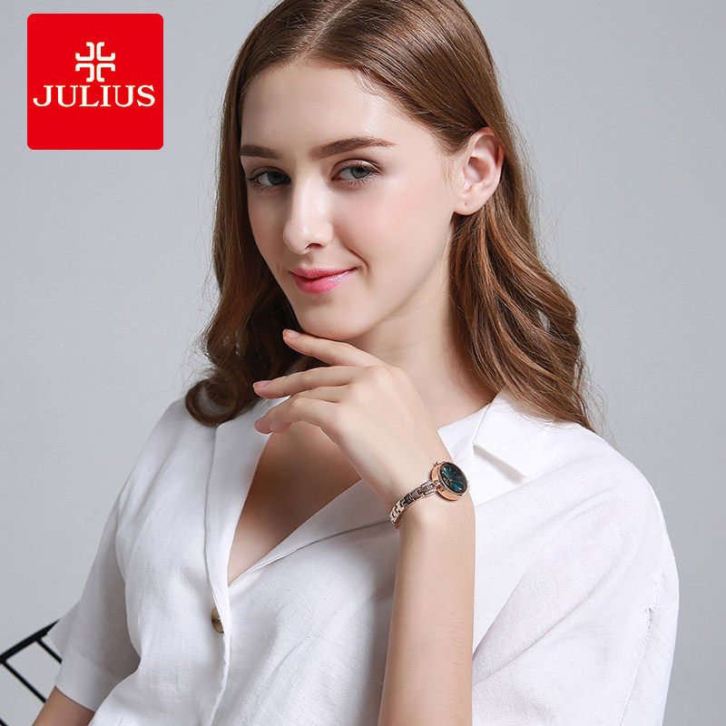 聚利时链带手表女中学生韩版简约时尚新款潮流防水石英表1103