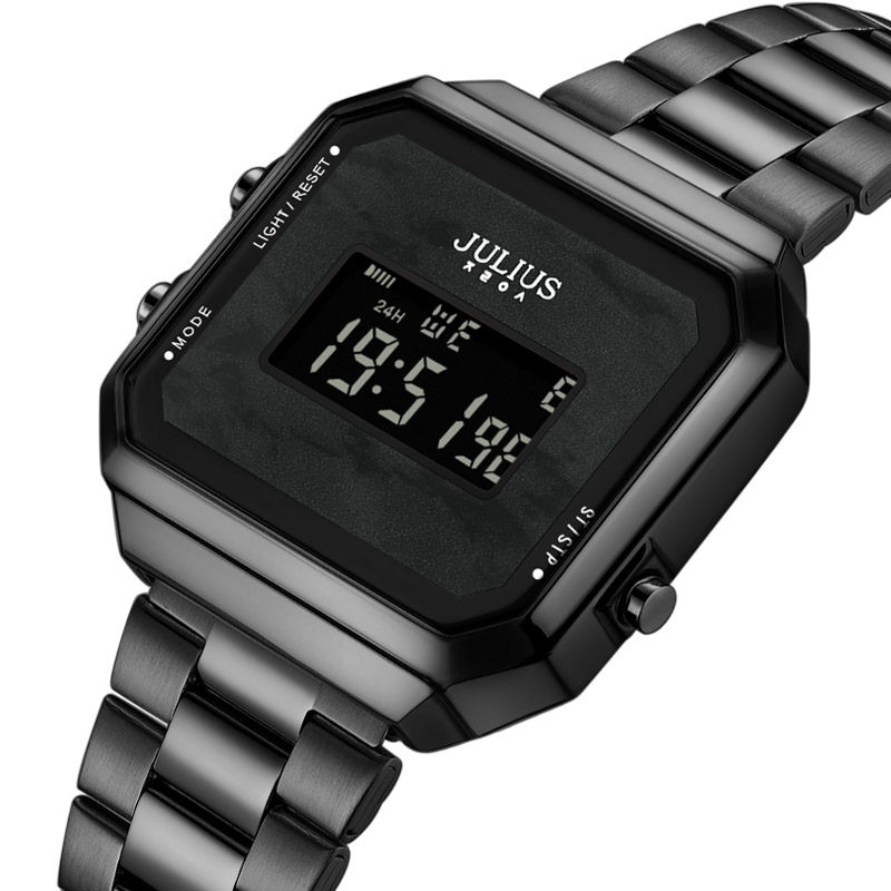 聚利时韩风时尚百搭不锈钢电子表 聚利时日韩腕表