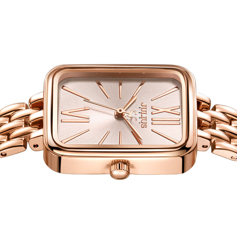 聚利时韩风优雅OL风小方形女生防水气质手链石英手表女1350