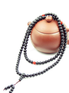 砭圣泗滨砭石手链108颗佛珠手串