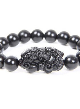 砭圣泗滨砭石貔貅手链情侣手串