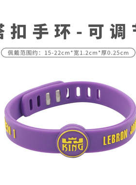 NBA篮球湖人詹姆斯23号全系列硅胶橡胶手环手链 手绳鞋带可调节