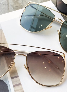 韩版偏光太阳镜金属男女外出拍照眼镜防紫外线UV400适中大脸实店