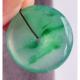 Myanmar natural A-grade jade pendant, finely carved old pit high ice floating green safety buckle pendant