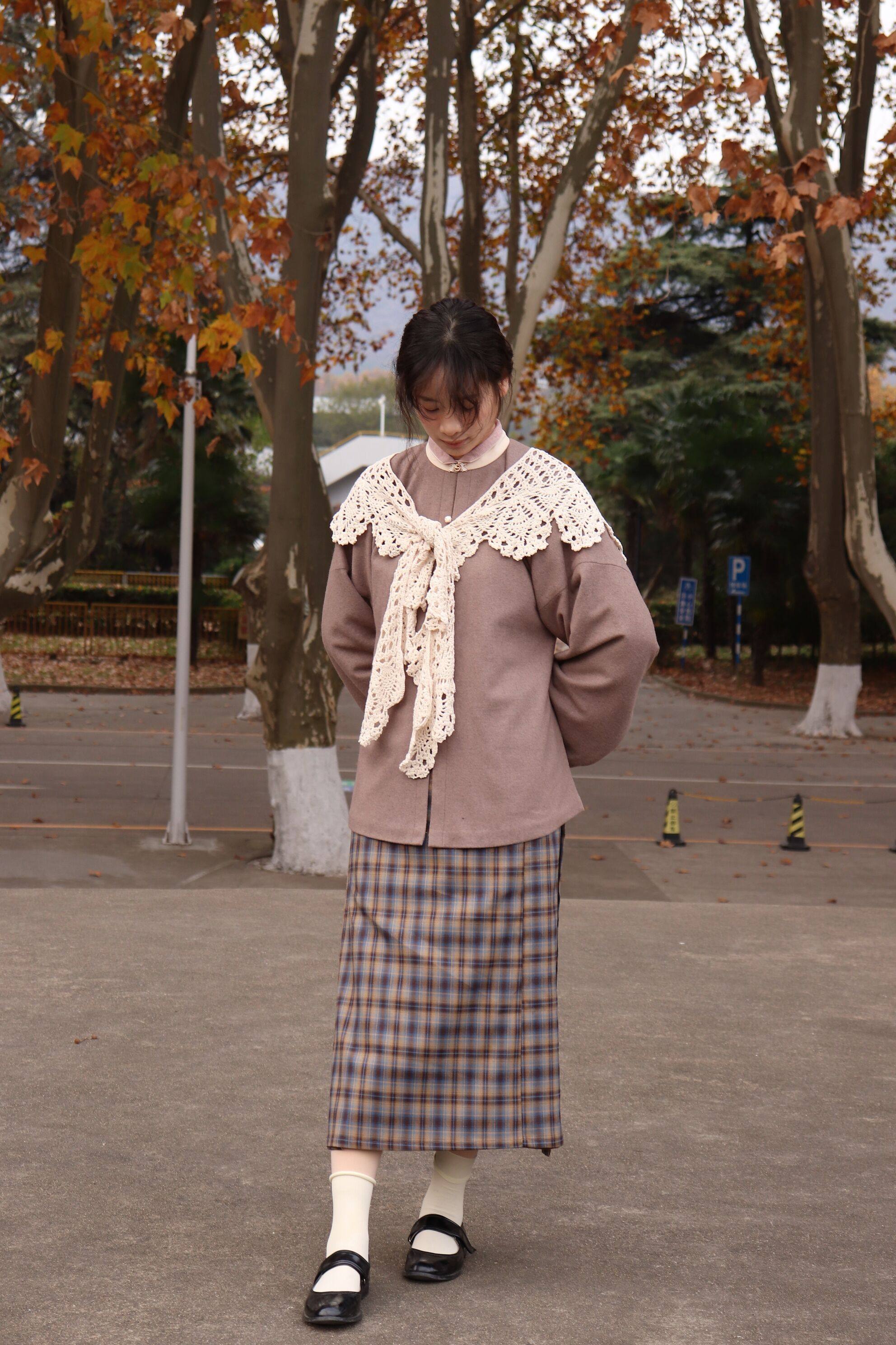 裳裳者华 松露 春秋冬汉服明制立领针织毛呢对襟弓袋袖短袄日常,淘宝优惠券,粉丝福利购,淘宝优惠卷