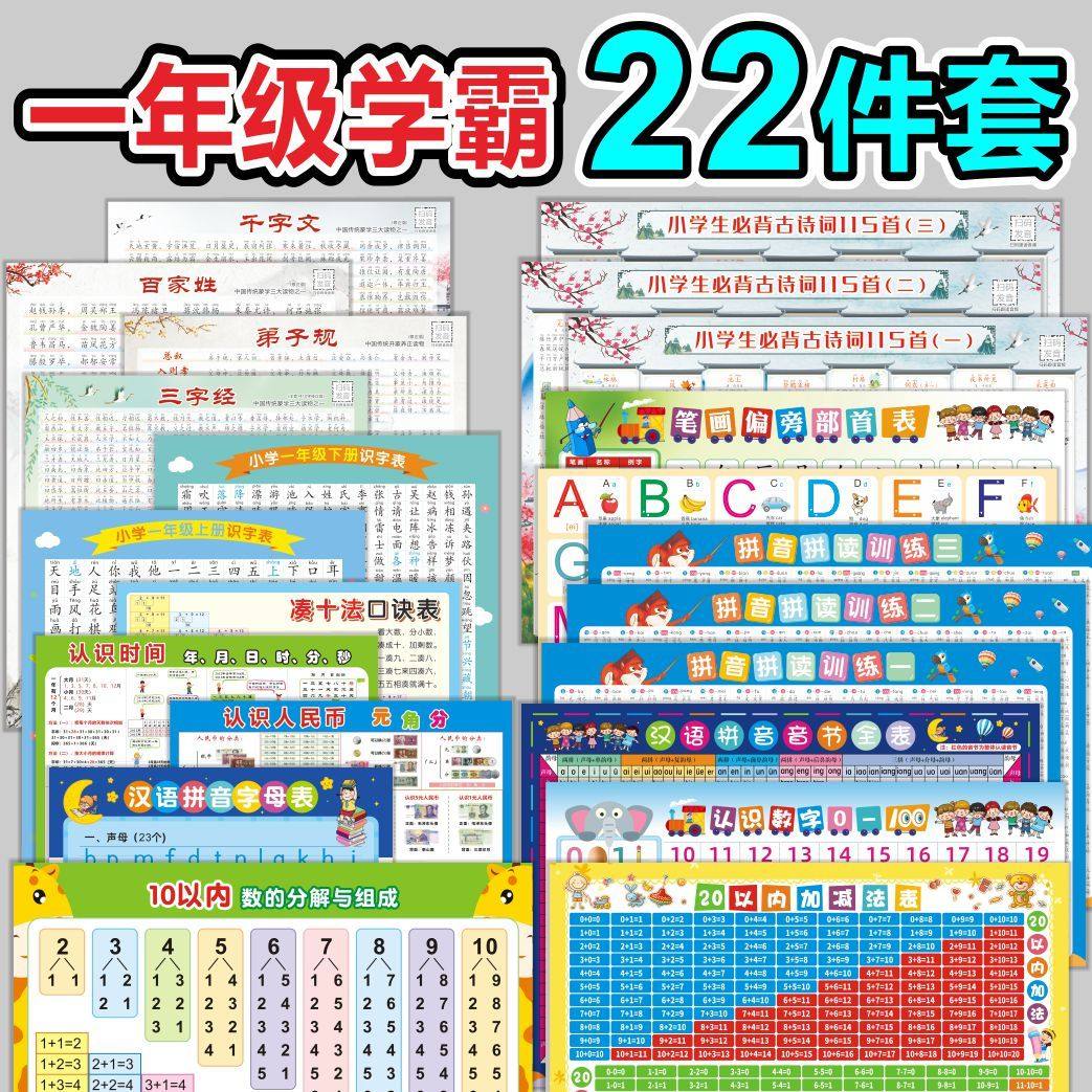 小学汉语拼音字母表墙贴声母韵母整体认读音节一年级儿童学习挂图,淘宝优惠券,粉丝福利购,淘宝优惠卷