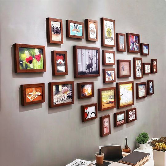 免打孔照片墙装饰客厅创意组合相框挂墙墙壁相片墙相册画框展示墙