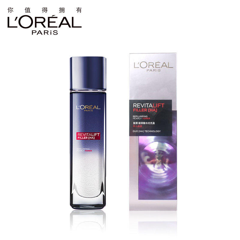 欧莱雅复颜玻尿酸水光充盈精华水 loreal欧莱雅欧美斯化妆水/爽肤水