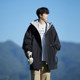 Large size mid-length windbreaker jacket for men in autumn and winter