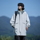Large size mid-length windbreaker jacket for men in autumn and winter