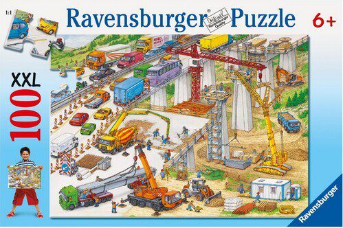 睿思Ravensburger汽车恐龙100片德国进口拼图儿童益智玩具6+欧洲 - 图1