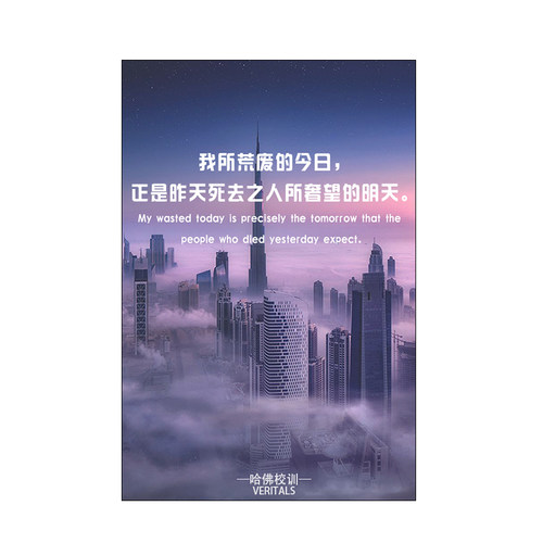哈佛大学校训励志标语墙贴画高中学生考研自律奋斗激励学习海报图 - 图3