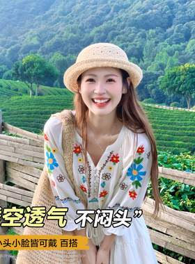 小头围浅顶设计法式卷边圆顶礼帽