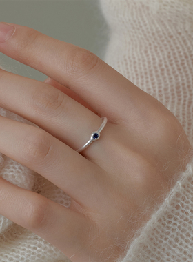 梵灵小众设计师款银调普鲁士戒指