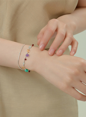 梵灵多宝澳玉水晶手链纯银轻奢