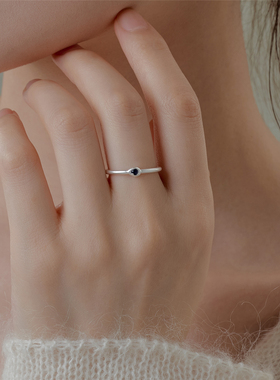 梵灵小众设计师款银调普鲁士戒指