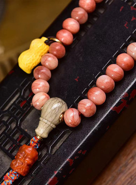 天然骆驼骨108颗佛珠念珠文玩多圈手串回流骨玛瑙根付配饰文玩