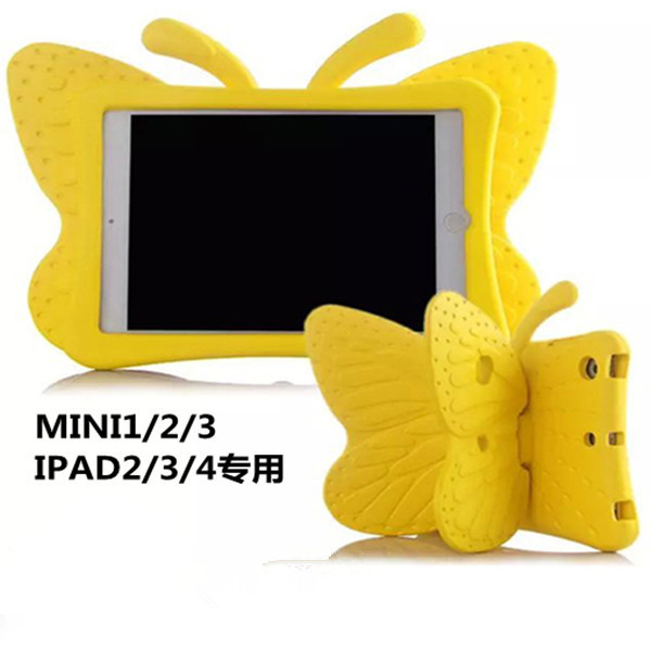 适用于苹果ipad23 4蝴蝶支架mini2/3防摔硅胶Air2支架6儿童保护套 - 图2