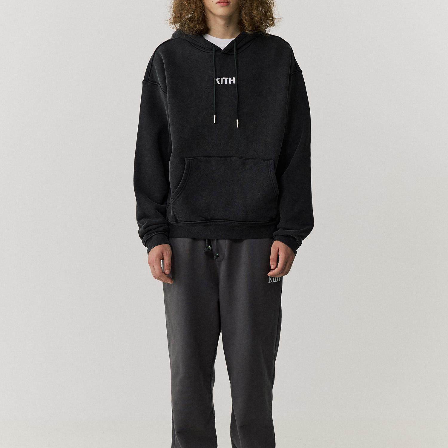 KITh蜡染水洗刺绣卫衣男女2024秋冬新款日系帽衫潮牌美式连帽外套 - 图3