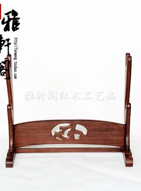 双层武士架刀座实用摆件鸡翅木