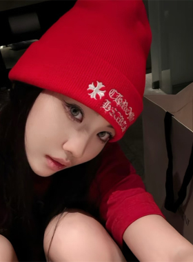 韩国ins帽男女同款保暖毛线帽