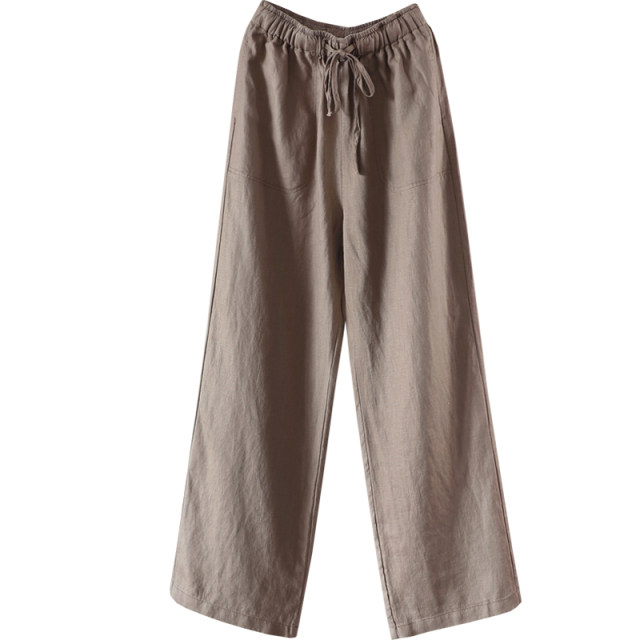 ພາກຮຽນ spring ແລະ summer linen ເຢັນ lengthened pants ຊື່ສໍາລັບແມ່ຍິງ
