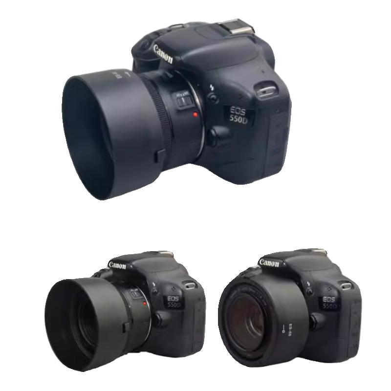 适用佳能EF 50mm1.8 STM 定焦遮光罩50 1.8三代小痰盂镜头盖49mm - 图3