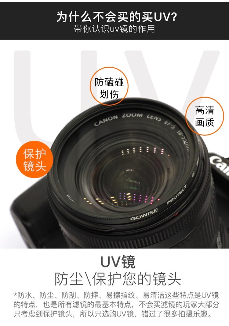 适用佳能 EF 100mm F2.8L IS USM 新百微 镜头盖+遮光罩+UV镜67mm - 图2