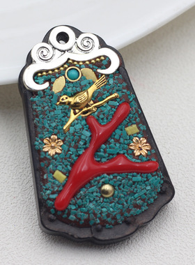 尼泊尔手工喜上眉梢棉麻毛衣链