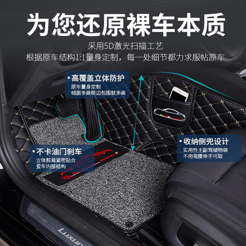 港版02-1710/20/30系埃尔法Alphard vellfire右舵肽汽车脚垫 - 图1