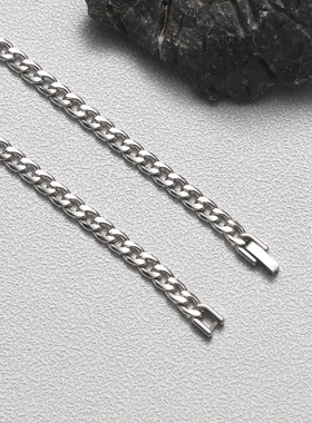 王安宇同款项链男粗链条古巴链颈链女街头嘻哈简约百搭毛衣链配饰